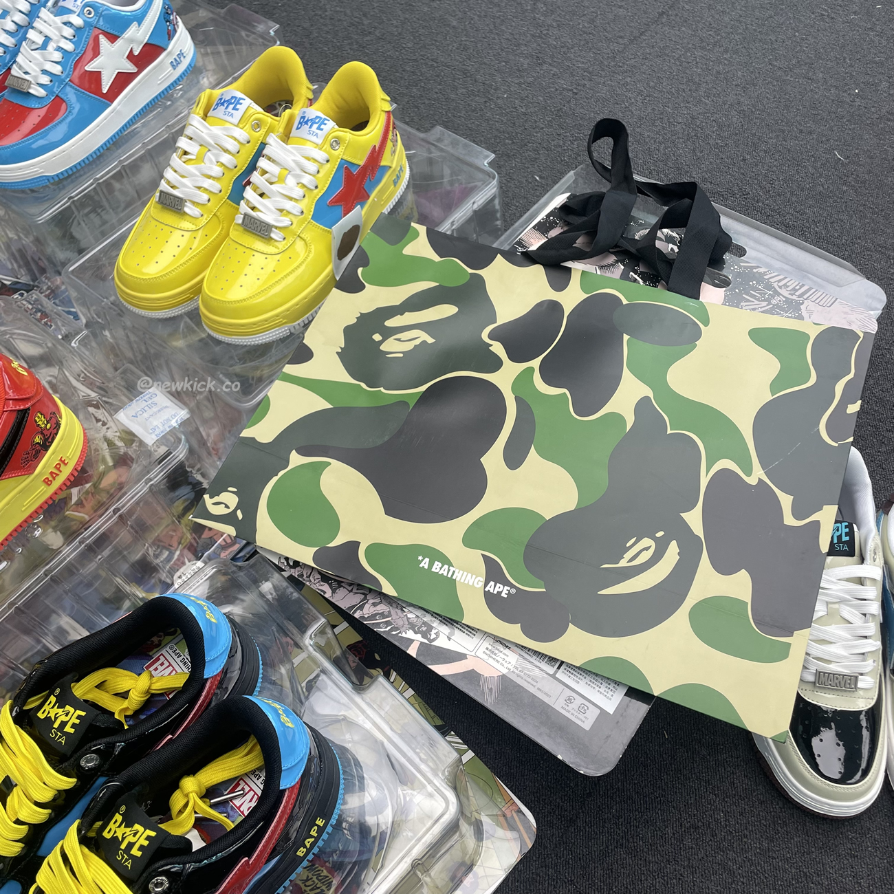 A Bathing Ape Bape Sta Marvel Comics Rocket Raccoon Thor Hulk Captain America Black Widow Iron Man  2022 (28) - www.newkick.vip